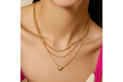  Sunny Sparkler - Necklace - Silver / 14kt GP - 45cm